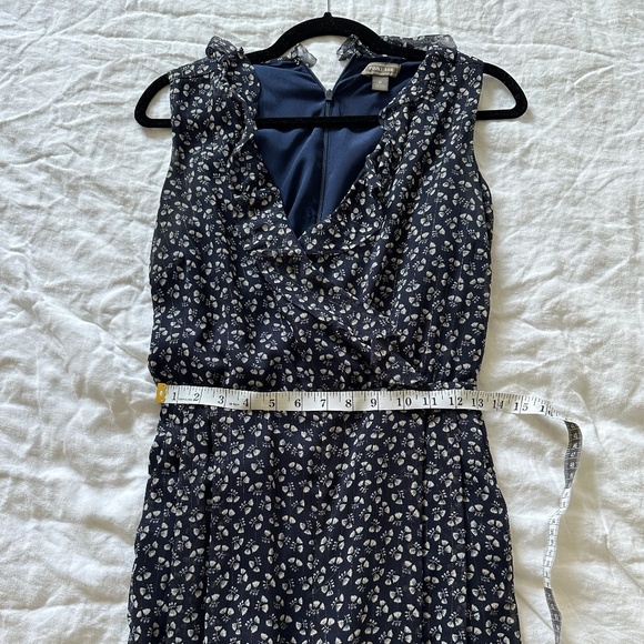 J. Crew Point Sur Sparkle Jumpsuit in Indigo Floral Champagne J1551 (Size 0) - Picture 6 of 10